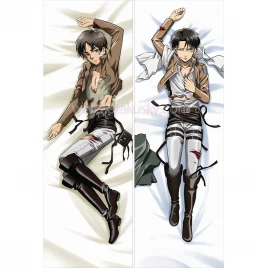 Attack on Titan Dakimakura Levi Eren Yeager Body Pillow Case 09