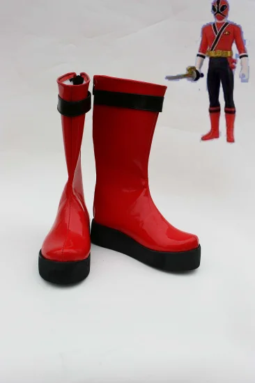 Samurai Sentai Shinkenger Red Cosplay Shoes