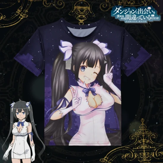 Is It Wrong to Try to Pick Up Girls in a Dungeon Hestia Anime Full Print T-Shirt