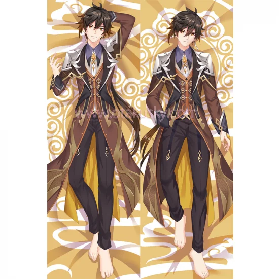 Genshin Impact Dakimakura Zhongli Body Pillow Case 08