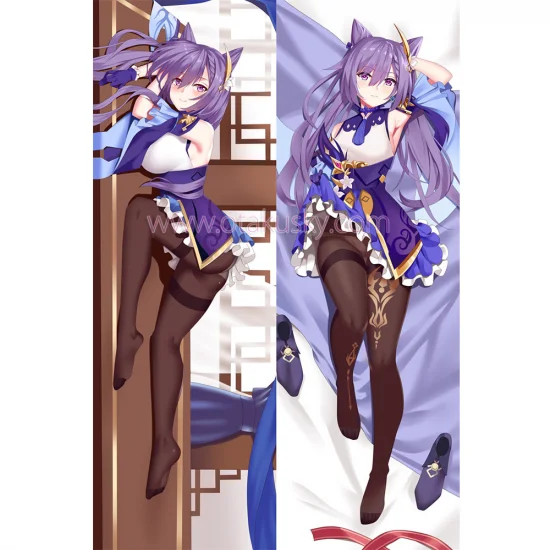 Genshin Impact Dakimakura Keqing Kokusei Body Pillow Case 04