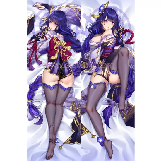 Genshin Impact Dakimakura Baal Raiden Shogun Body Pillow Case 38