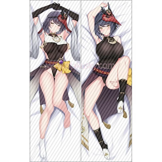 Genshin Impact Dakimakura Kujou Sara Body Pillow Case 05