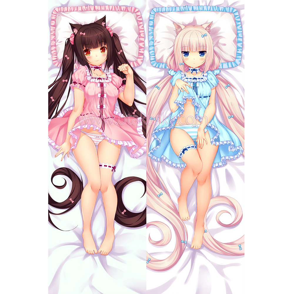 Nekopara Dakimakura Chocola Vanilla Body Pillow Case