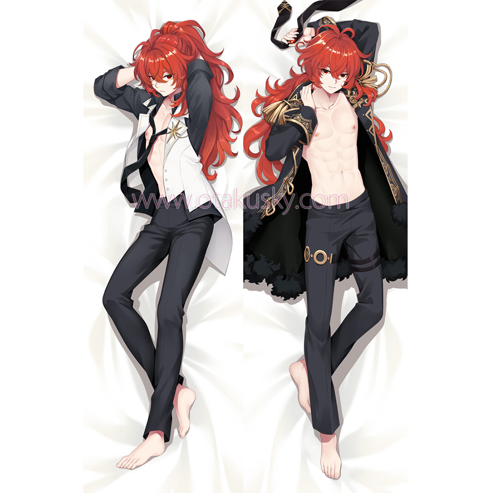 Genshin Impact Dakimakura Diluc Body Pillow Case 02