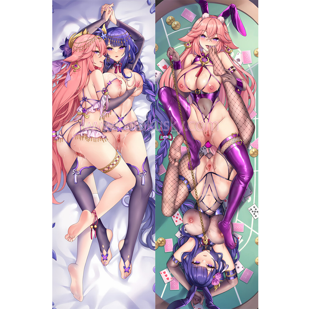 Genshin Impact Dakimakura Yae Miko Baal Raiden Shogun Body Pillow Case 03