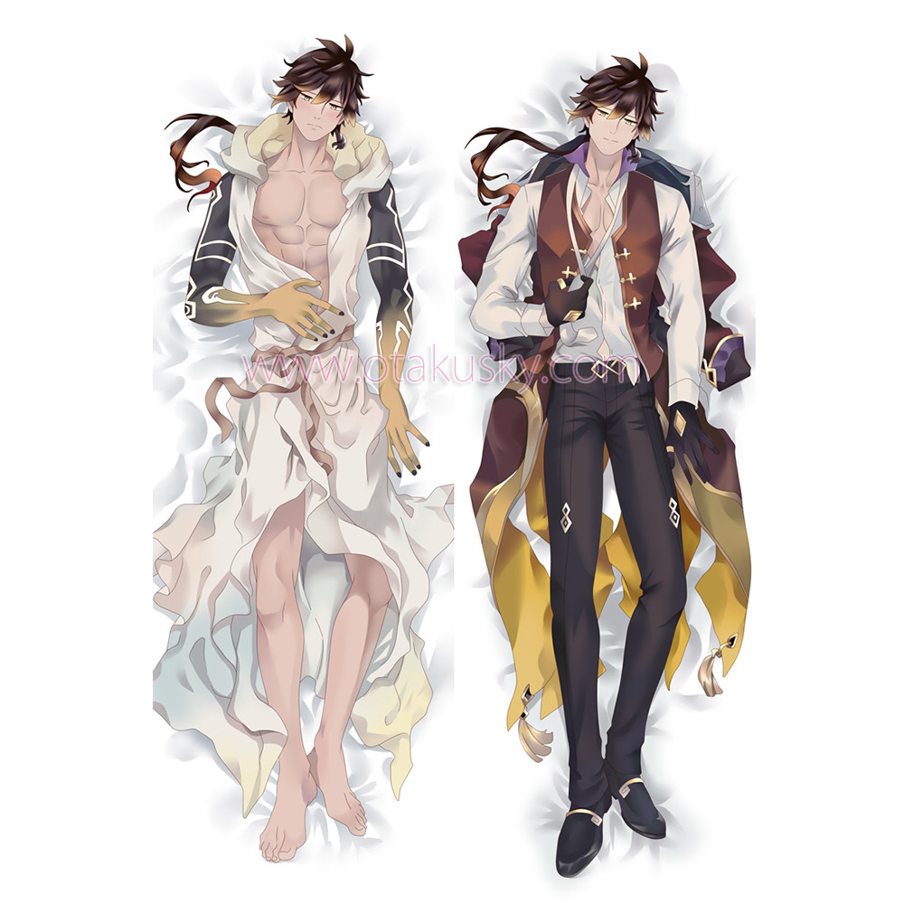 Genshin Impact Dakimakura Zhongli Body Pillow Case 07